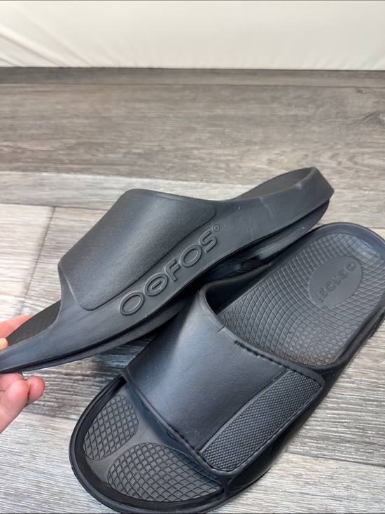 OOFOS Men\'s Black Slide Sandals with Cushioned Footbed Sz 9 (h79) main image 7